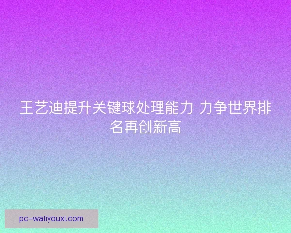 王艺迪提升关键球处理能力 力争世界排名再创新高 王艺迪提升关键球处理能力 力争世界排名再创新高